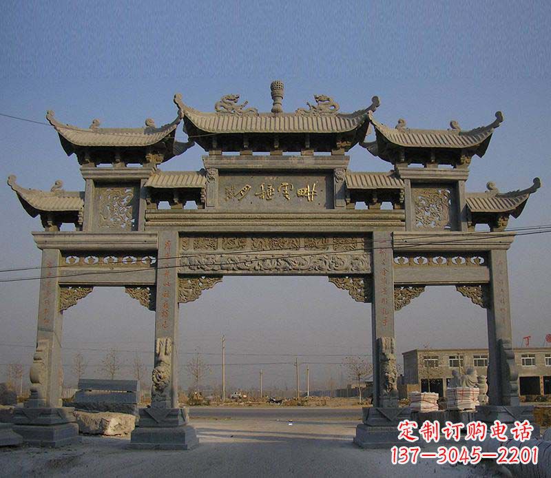 无锡大理石牌楼雕塑定制