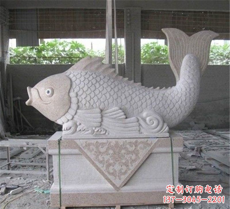 无锡精美大理石"鲤鱼"雕塑