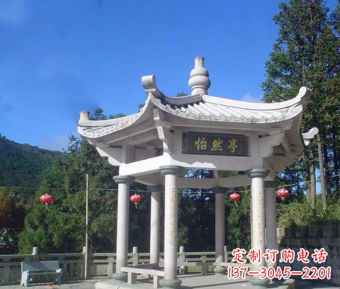 无锡大理石凉亭石雕 (2)