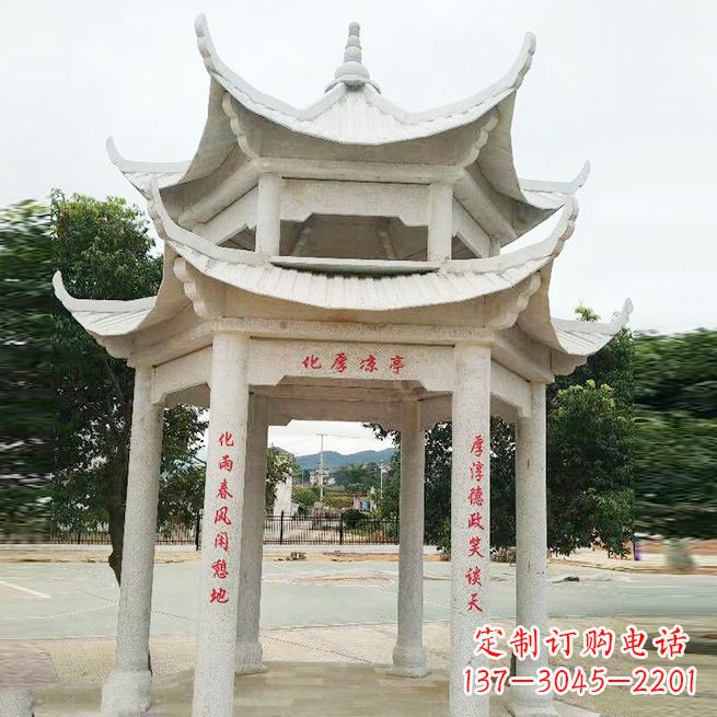 无锡大理石凉亭双层