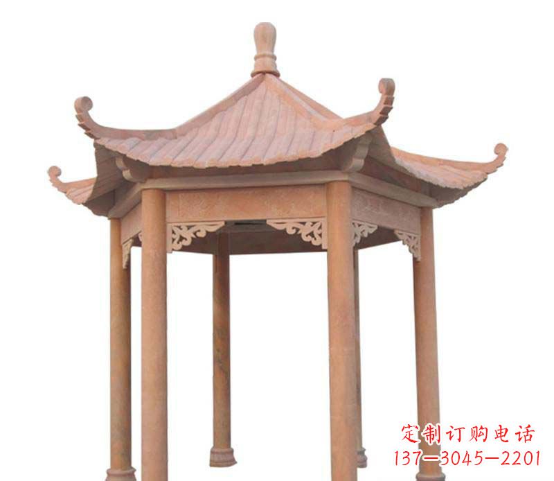 无锡大理石六角凉亭
