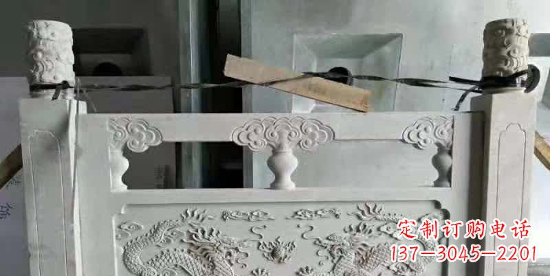 无锡大理石龙浮雕栏板1