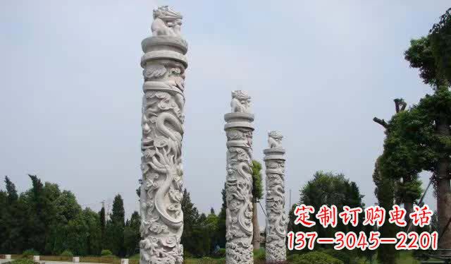 无锡大理石龙柱雕塑1