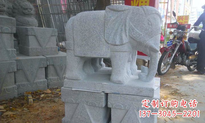 无锡中领雕塑大象招财镇宅石雕