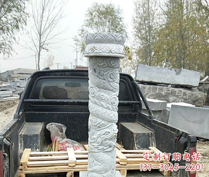 无锡大理石盘龙柱石雕
