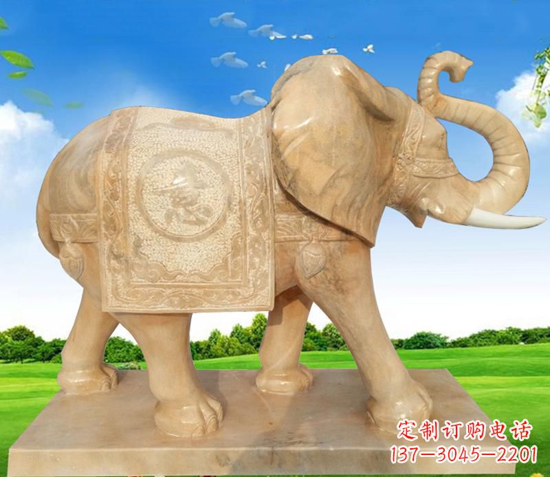 无锡大理石喷水动物大象