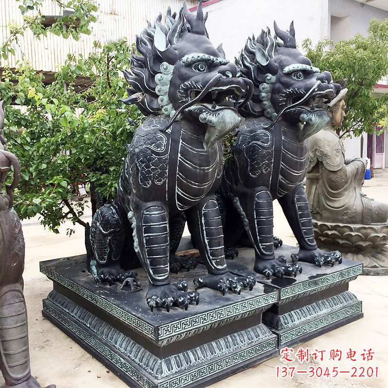 无锡象征威严的大理石麒麟雕塑