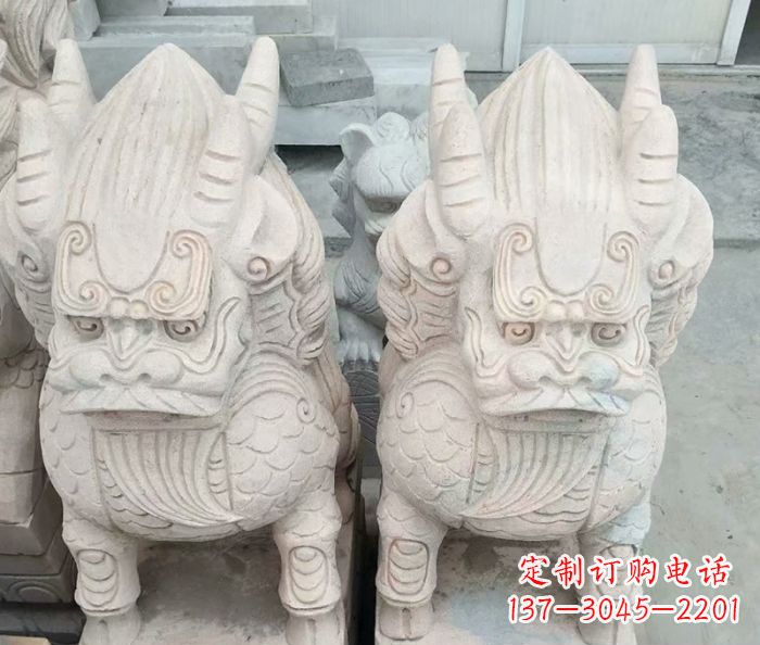 无锡大理石麒麟古代神兽石雕_1