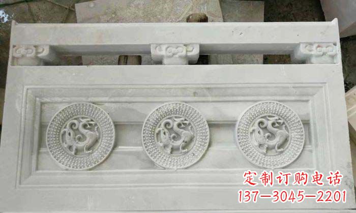 无锡精美青龙石浮雕栏板雕塑