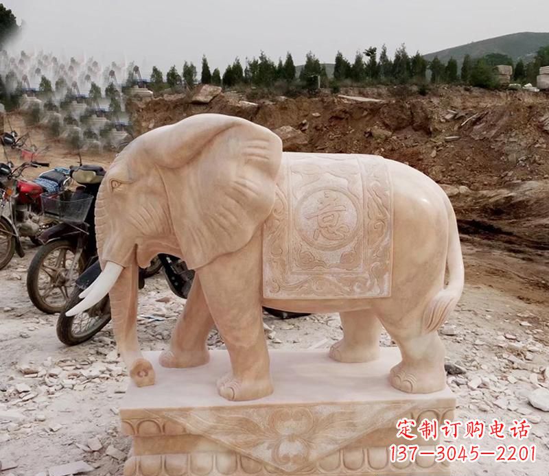 无锡优雅大象大理石雕塑