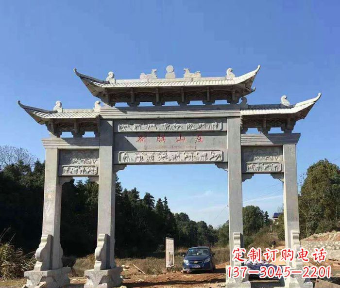 无锡精美石雕牌坊雕塑