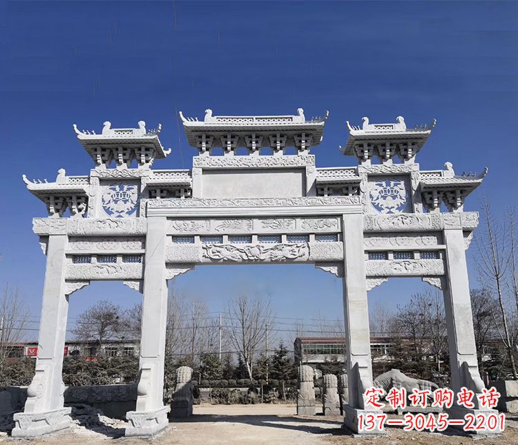 无锡特色大理石牌坊石雕