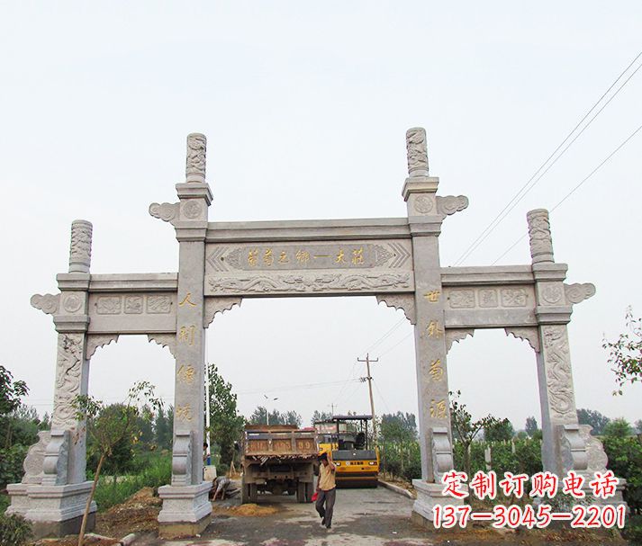 无锡大理石牌坊石雕,艺术精髓永不凋零