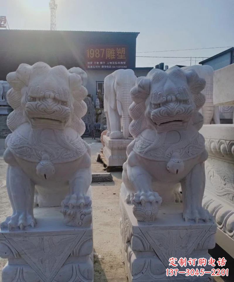 无锡大理石狮子雕塑,象征威严