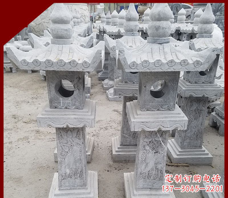 无锡精美大理石石灯笼雕塑