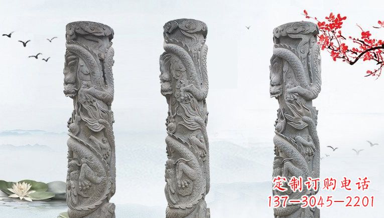 无锡大理石石雕龙柱