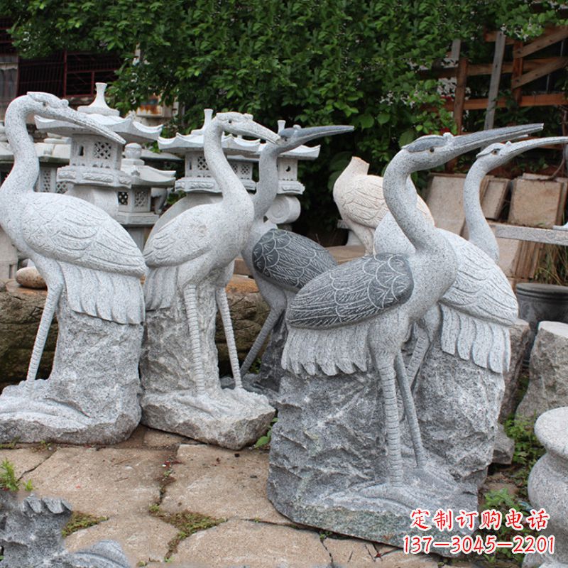 无锡精美大理石仙鹤雕塑