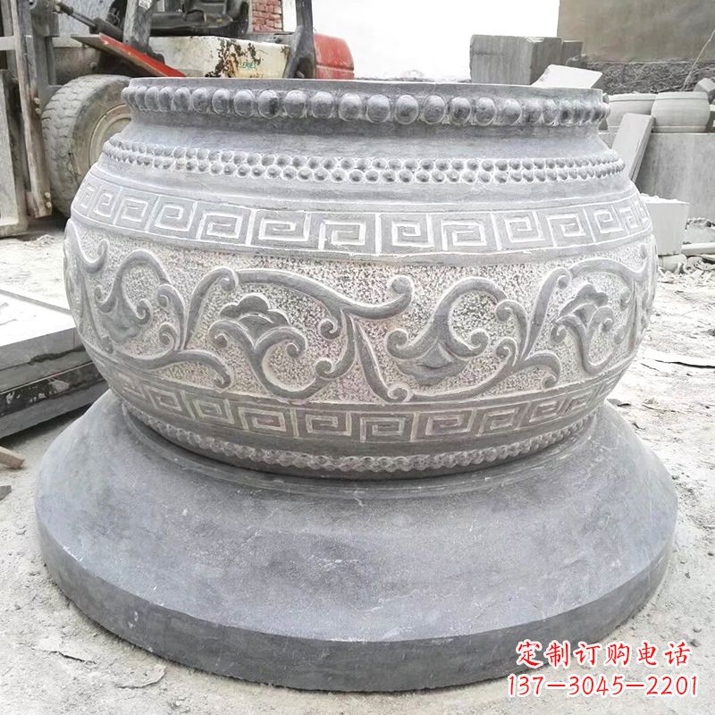无锡精美绝伦的大理石水缸雕塑
