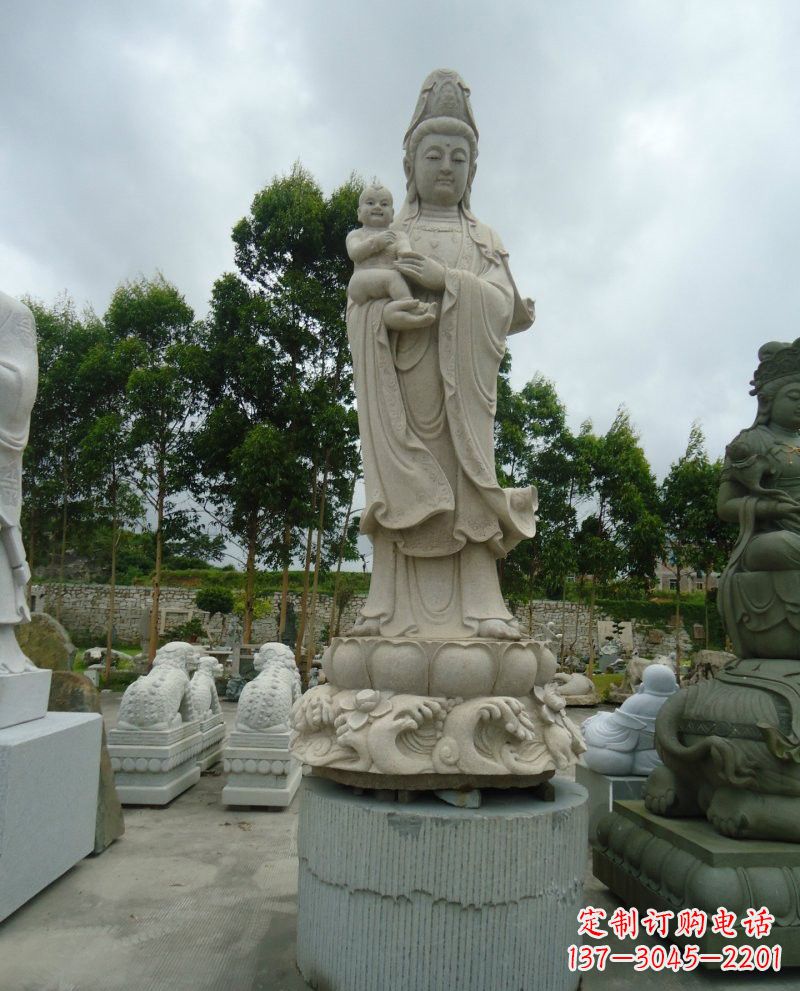 无锡大理石送子观音雕塑