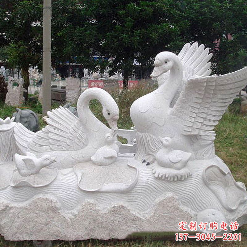 无锡大理石天鹅精美雕塑