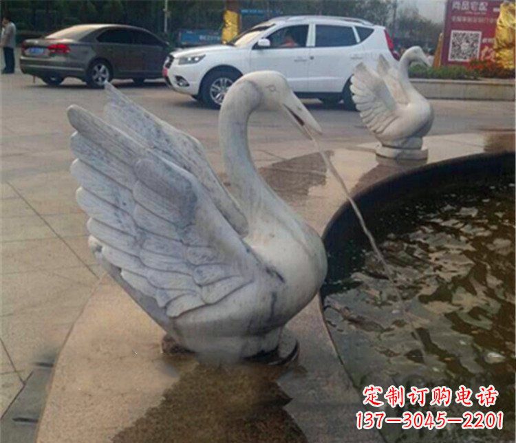 无锡大理石天鹅喷泉石雕