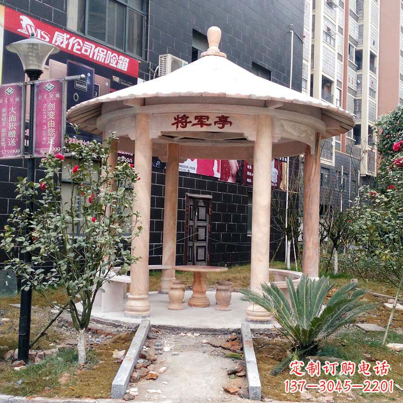 无锡精美大理石凉亭雕塑