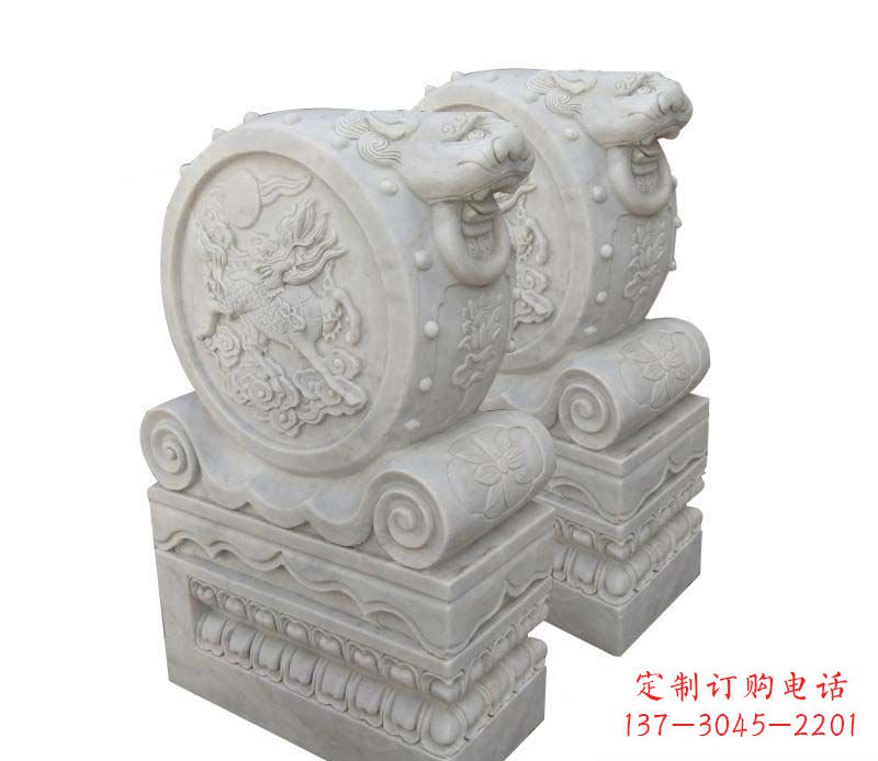 无锡大理石庭院狮子头门墩