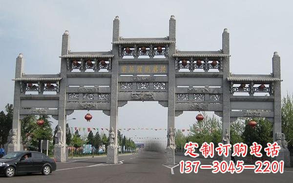 无锡精美大理石牌坊雕塑