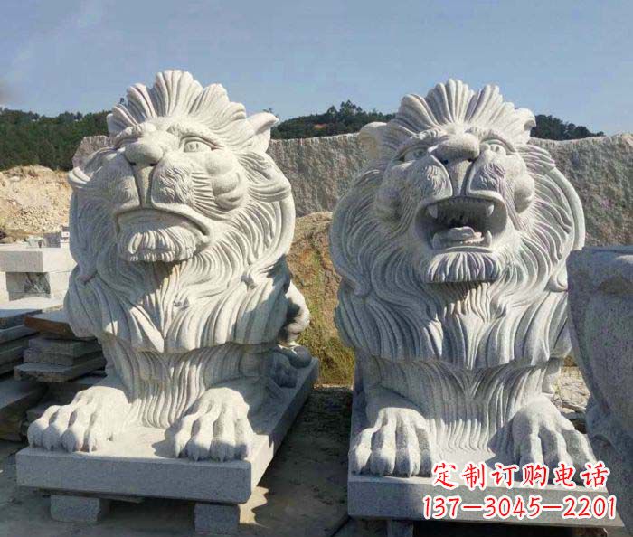 无锡大理石西洋欧式石狮子