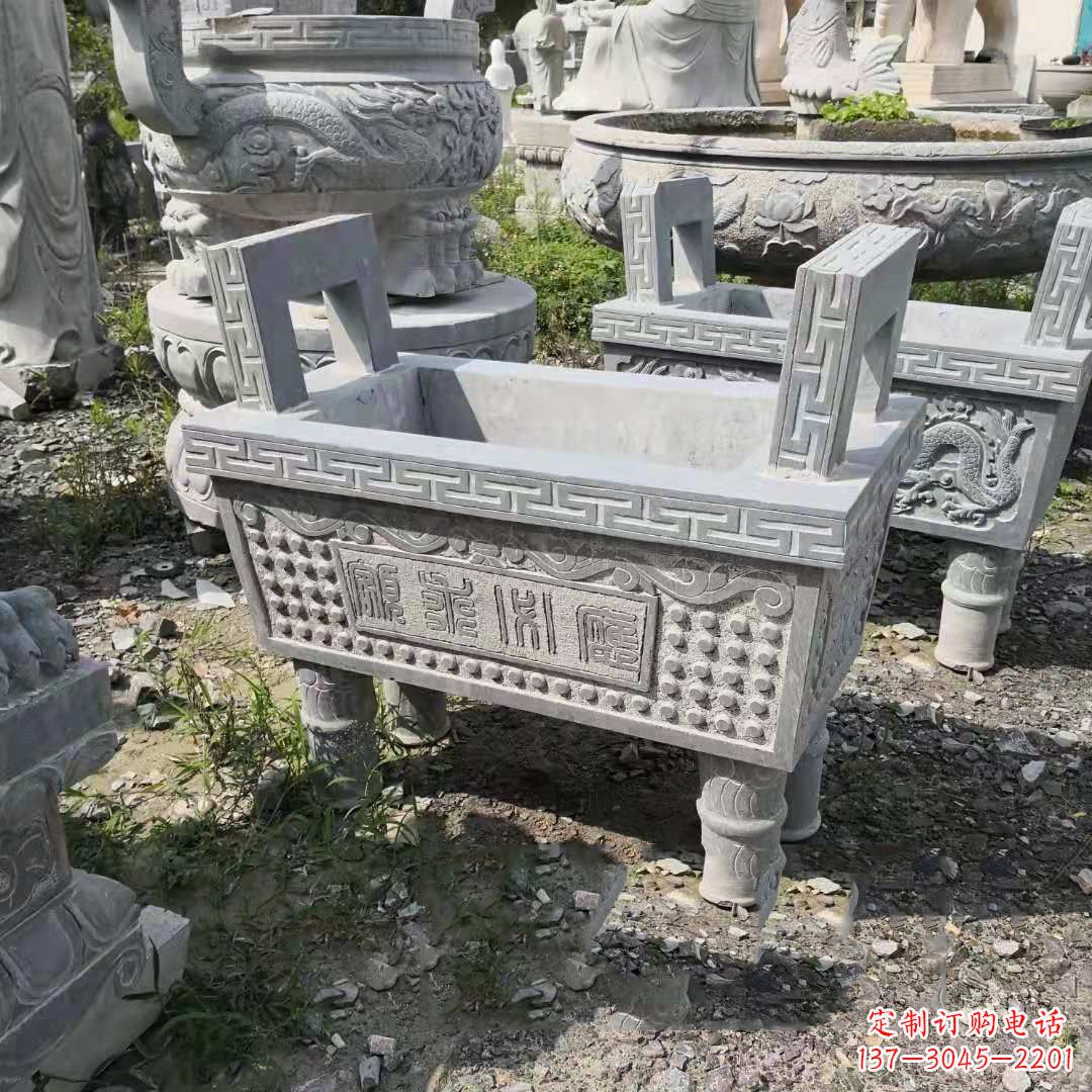 无锡精美大理石香炉石雕