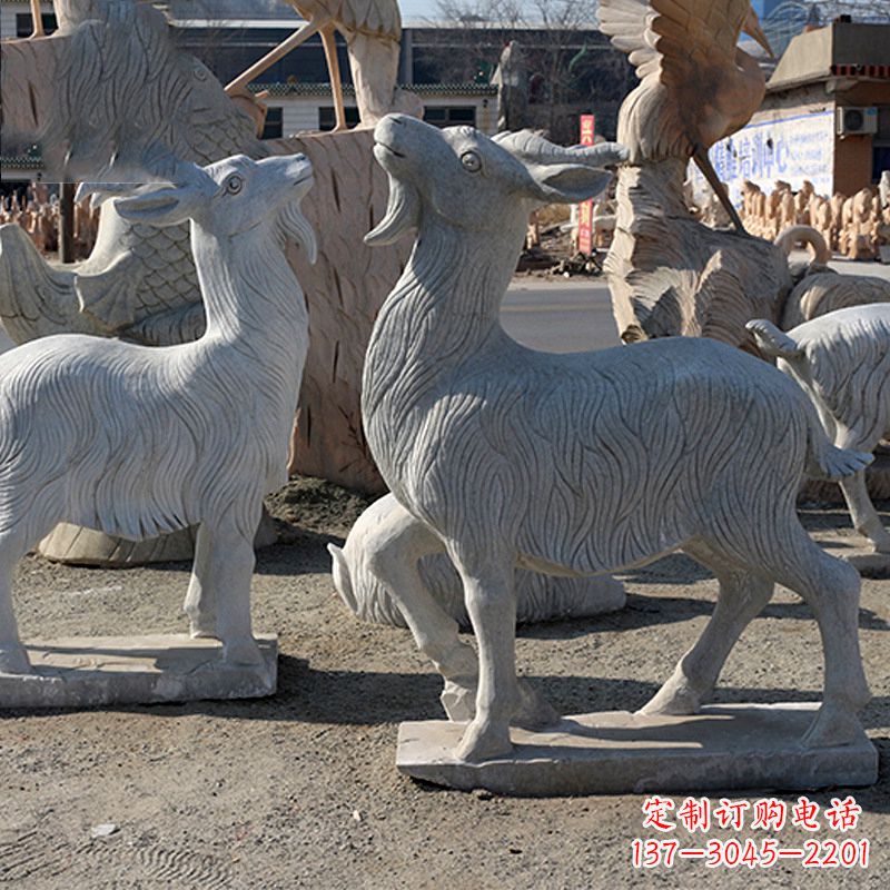 无锡大理石精美羊雕塑