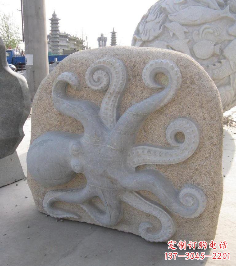 无锡精美大理石章鱼雕塑