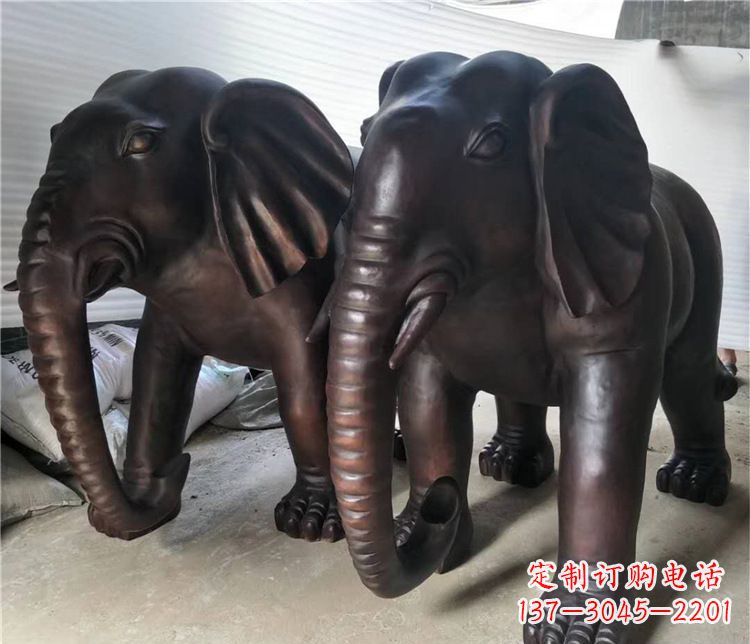 无锡优雅精美的铜制大象雕塑