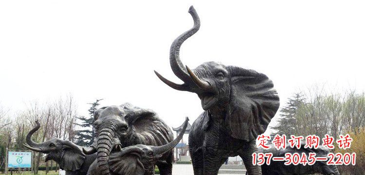 无锡大象群铜雕景观