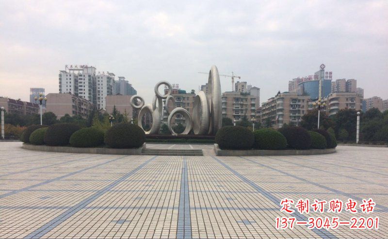 无锡中领雕塑不锈钢圆环雕塑