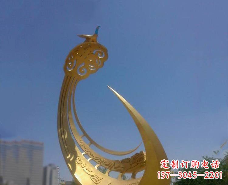 无锡大型不锈钢创意凤凰雕塑