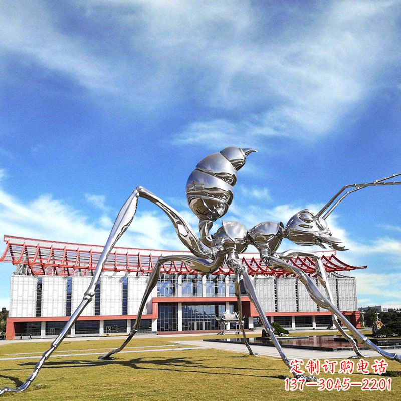无锡大型不锈钢蚂蚁雕塑精工制作,绵延传奇
