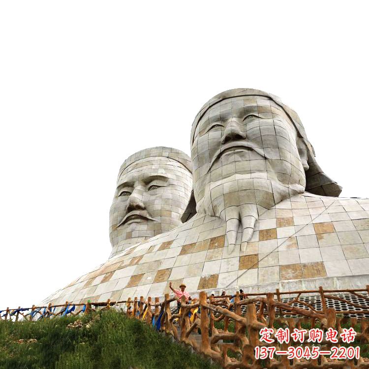 无锡大型成吉思汗石雕头像景观雕塑