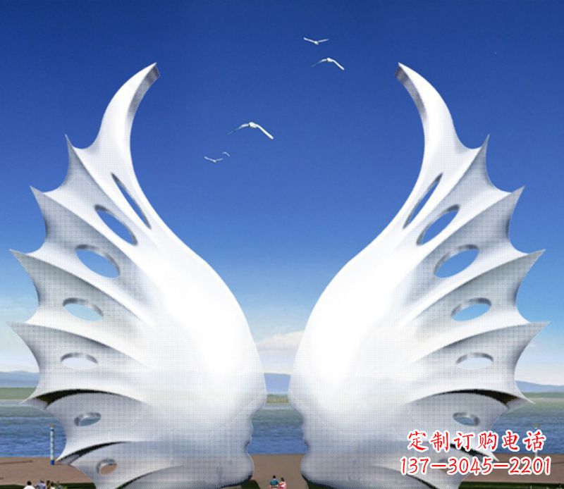 无锡不锈钢翅膀雕塑
