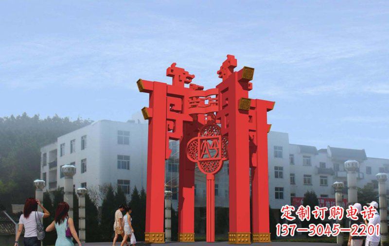 无锡不锈钢灯笼雕塑