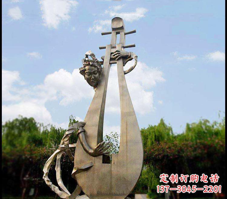 无锡精美铜雕琵琶雕塑