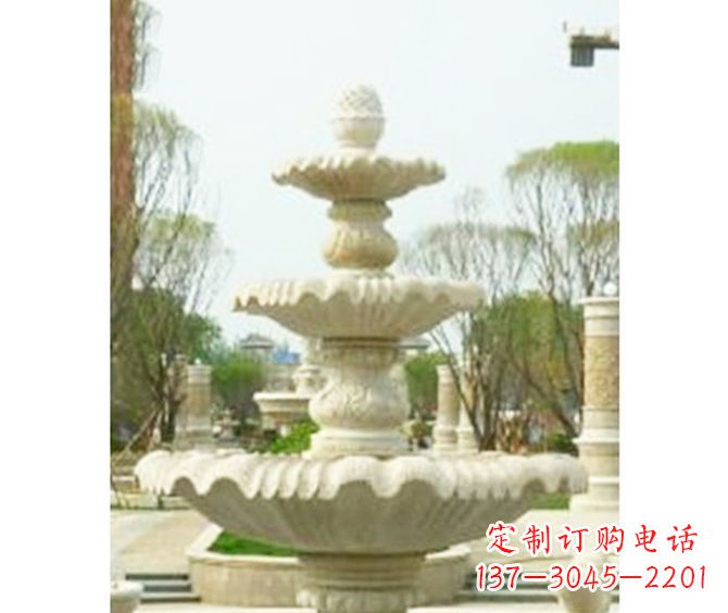 无锡圆润线条的精美喷泉石雕