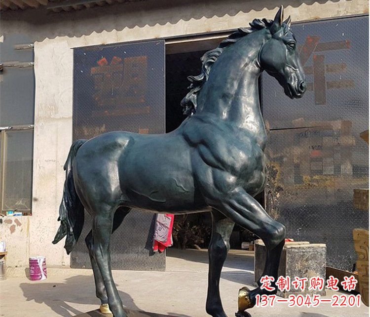 无锡大型公园铸铜马雕塑 (2)