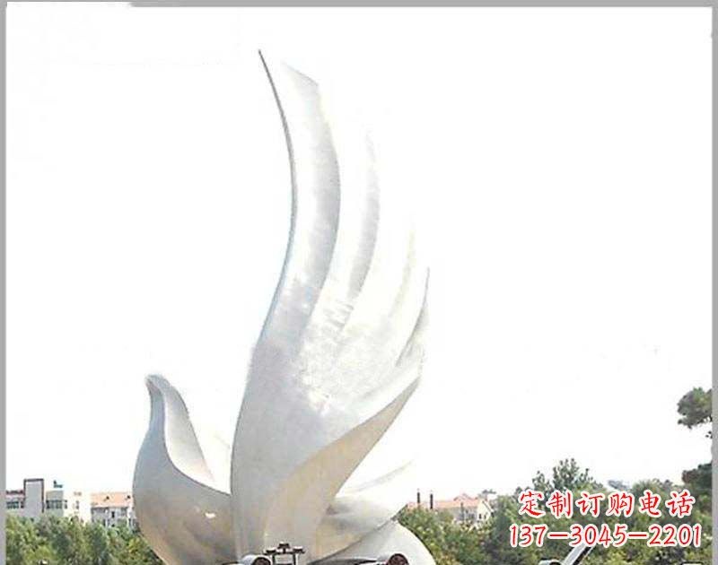 无锡大型不锈钢雕塑和平鸽护航