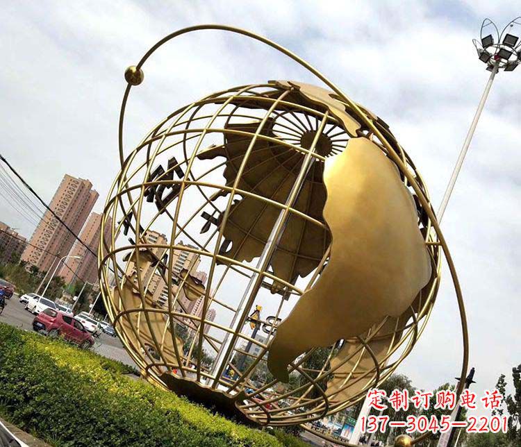 无锡地球仪不锈钢雕塑拓宽视野,致敬世界
