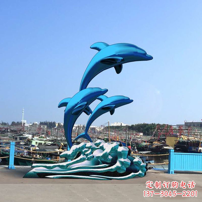 无锡精美玻璃钢海豚雕塑