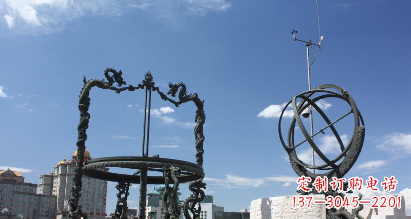 无锡大型浑天仪广场景观铜雕