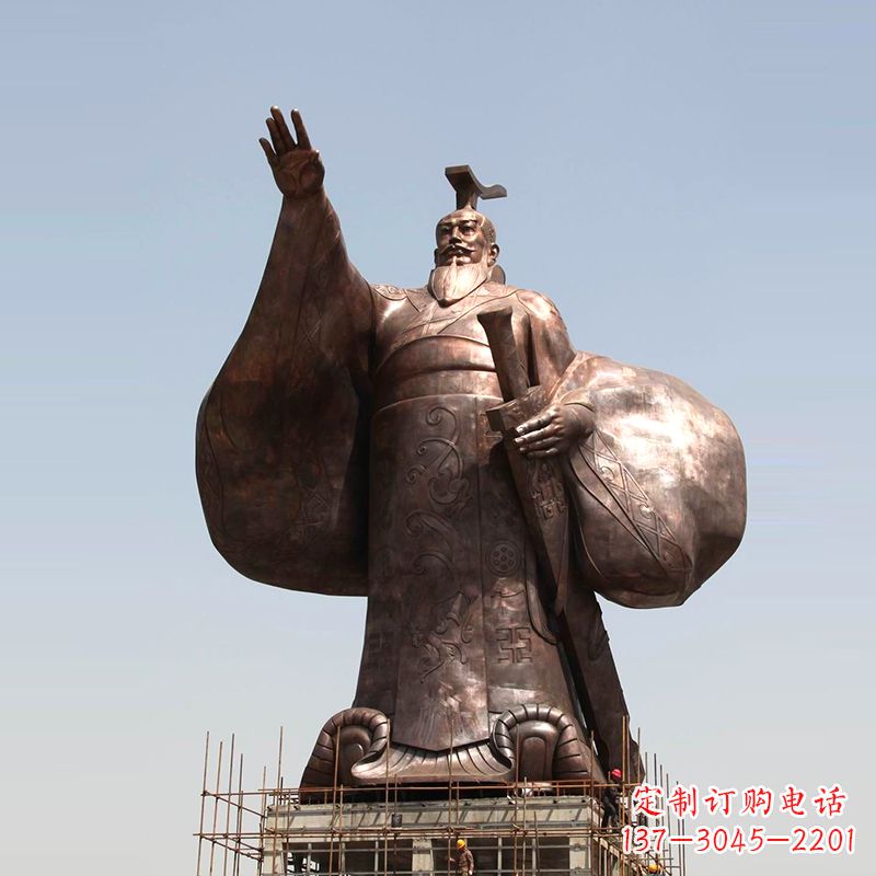无锡大型景区历史名人秦始皇铜雕景观塑像