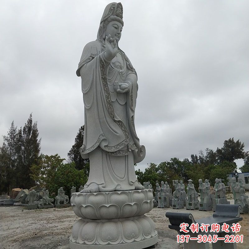 无锡高端青石观音雕塑