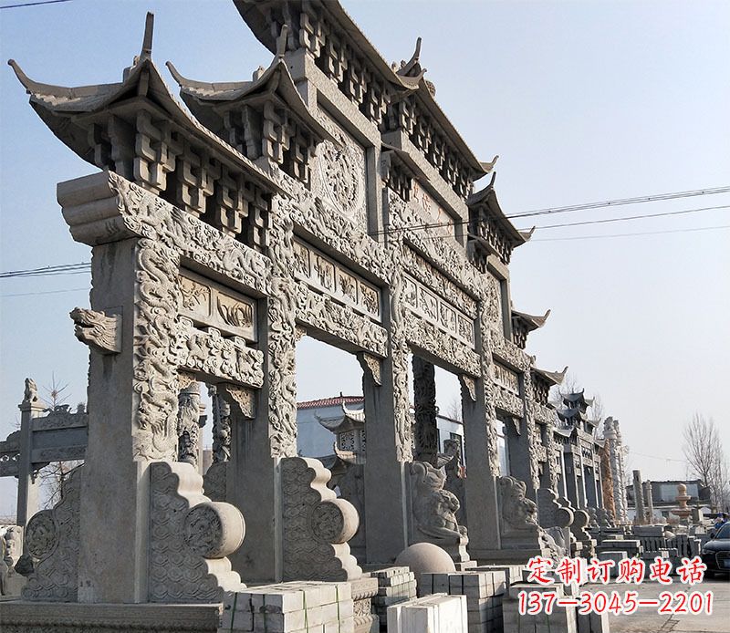 无锡中国古典牌坊石雕定制